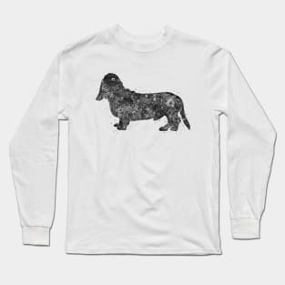 Basset Hound Dog black and white Long Sleeve T-Shirt